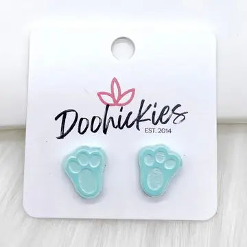 Pastel Bunny Paws Acrylic Earrings