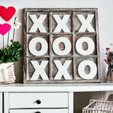 Handmade Wood Tabletop Decor Tic Tac Toe Game