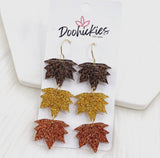Colors of Fall Leaf drop acrylic earrings