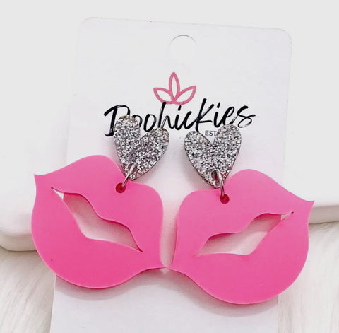 Valentines Gimme some Sugar Lips earrings
