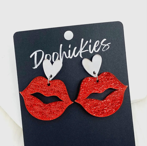 Valentines Gimme some Sugar Lips earrings
