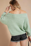 Sage warm and fuzzy sweater