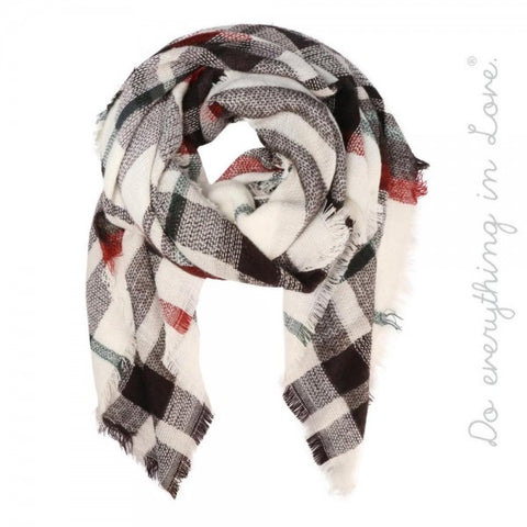 Plaid Blanket Scarf