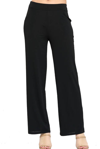 Black High Waist Loose fit Pants