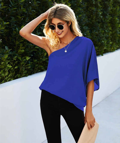 Royal Blue Asymmetrical top