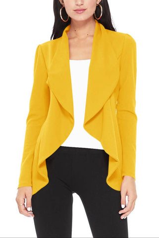 Yellow Long Sleeve Blazer