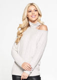 Cold Shoulder Turtleneck Top