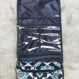 Grey and mint toiletries bag
