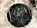 Black, Pearl, and Silver Resin Tray